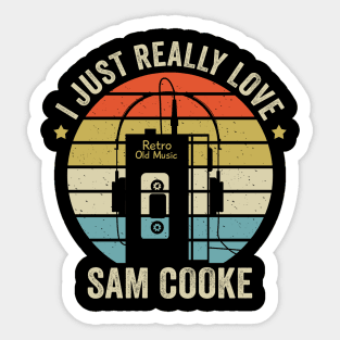 I Just Really Love Sam Retro Old Music Style Sticker